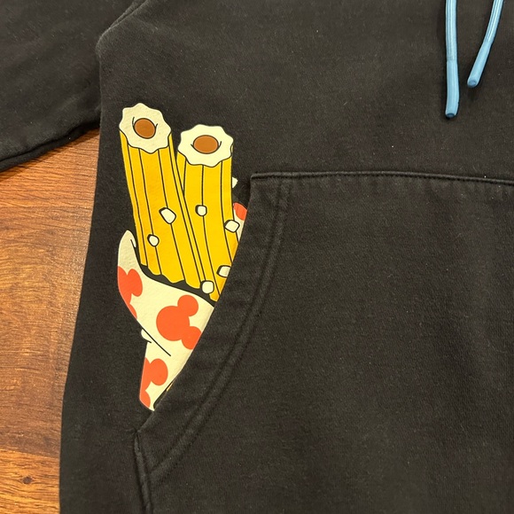 2024 Disney Parks Disney Eats Mickey Snacks Dole Whip Churro Black Hoodie XS - Picture 4 of 11